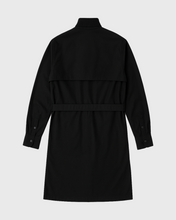 Load image into Gallery viewer, MIDI TRENCH SHIRT IN BLACK