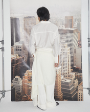 Load image into Gallery viewer, CROPPED SHIRT WITH SASH IN OFF-WHITE