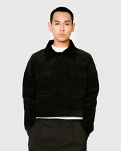 Load image into Gallery viewer, DOUBLE COLLARED JACKET IN BLACK