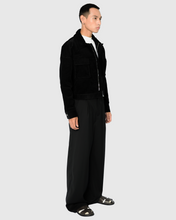 Load image into Gallery viewer, DOUBLE COLLARED JACKET IN BLACK