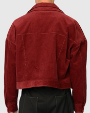 Load image into Gallery viewer, DOUBLE COLLARED JACKET IN RED