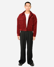 Load image into Gallery viewer, DOUBLE COLLARED JACKET IN RED