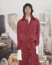 Load image into Gallery viewer, DOUBLE COLLARED JACKET IN RED