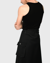 Load image into Gallery viewer, 2-LAYER A-LINE SKIRT IN BLACK
