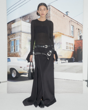 Load image into Gallery viewer, 2-LAYER A-LINE SKIRT IN BLACK