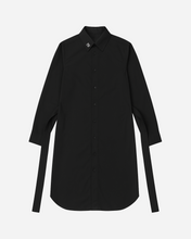 Load image into Gallery viewer, MIDI TRENCH SHIRT IN BLACK