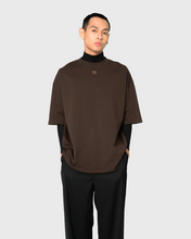 Load image into Gallery viewer, EMBROIDERED TEE IN BROWN