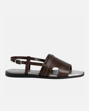 Load image into Gallery viewer, 1311 TOP-STITCHED WOMEN SANDALS IN ESPRESSO