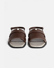 Load image into Gallery viewer, 1311 TOP-STITCHED WOMEN SANDALS IN ESPRESSO