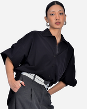 Load image into Gallery viewer, TRENCH SHIRT WOMEN IN BLACK
