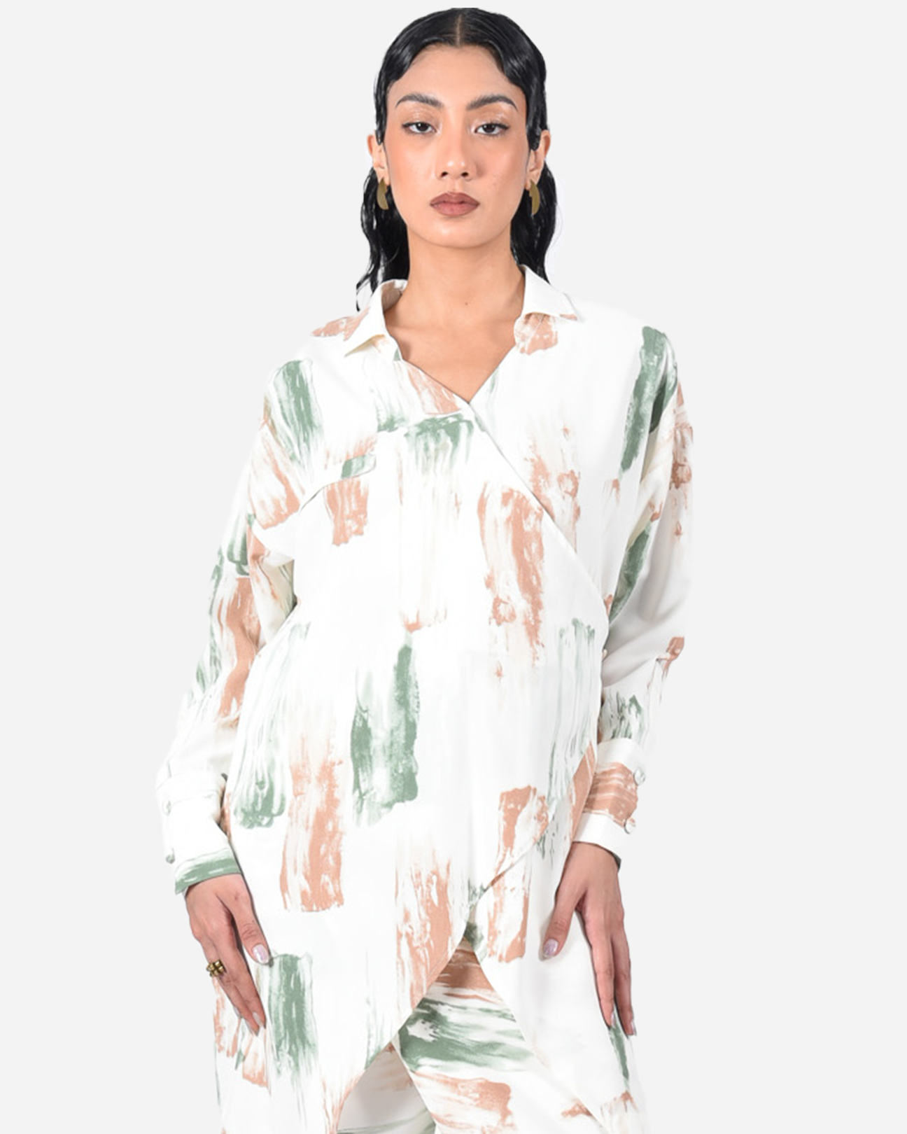 GAIA SET PRINTED BROWN GREEN