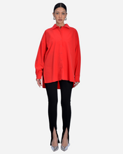 Load image into Gallery viewer, TRENCH SHIRT WOMEN IN RED
