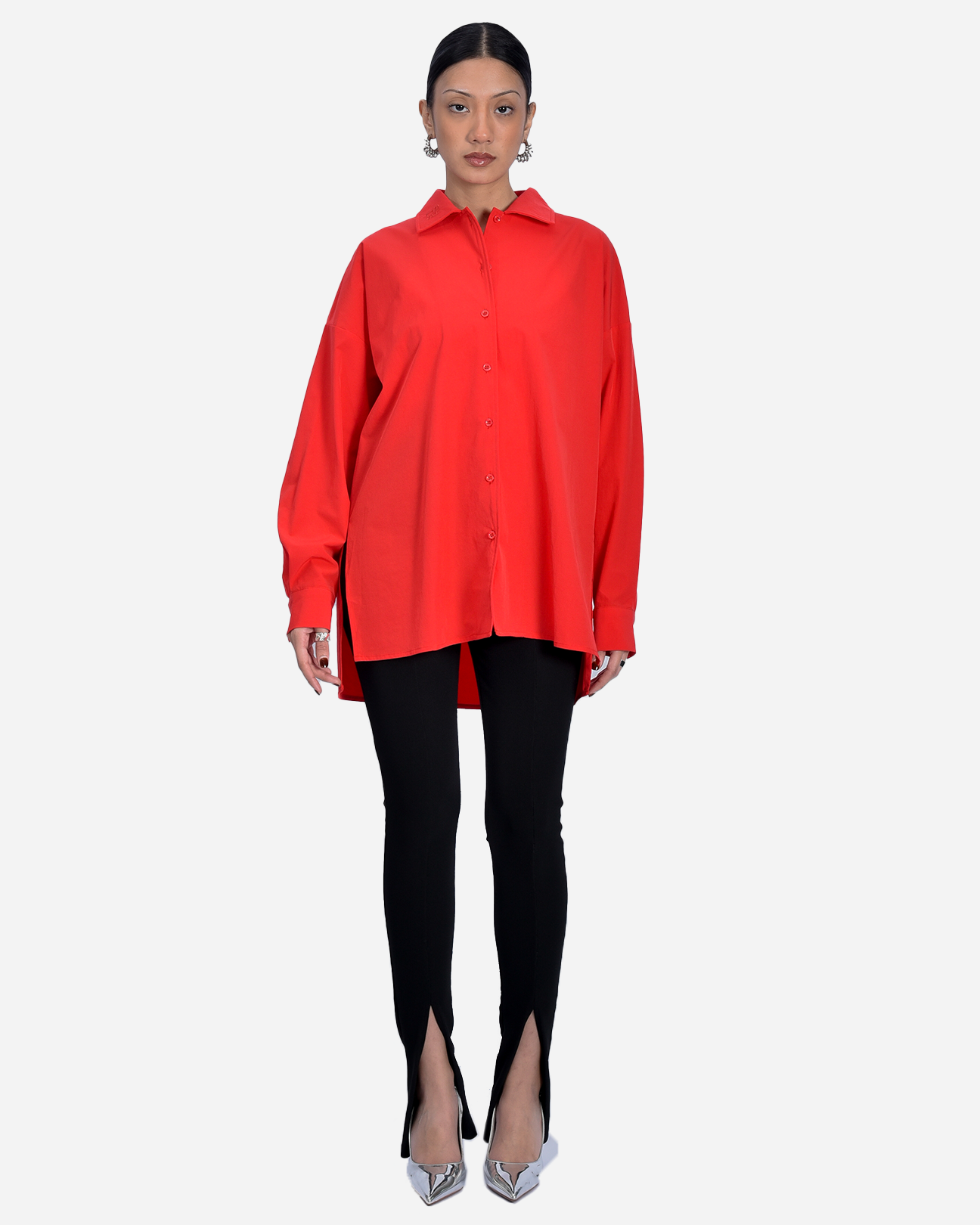 TRENCH SHIRT WOMEN IN RED
