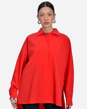 Load image into Gallery viewer, TRENCH SHIRT WOMEN IN RED
