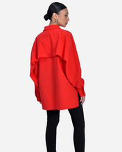 Load image into Gallery viewer, TRENCH SHIRT WOMEN IN RED
