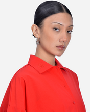 Load image into Gallery viewer, TRENCH SHIRT WOMEN IN RED
