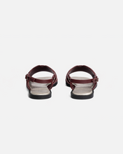 Load image into Gallery viewer, 1311 TOP-STITCHED WOMEN SANDALS IN BURGUNDY
