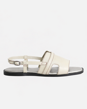 Load image into Gallery viewer, 1311 TOP-STITCHED WOMEN SANDALS IN OFF WHITE
