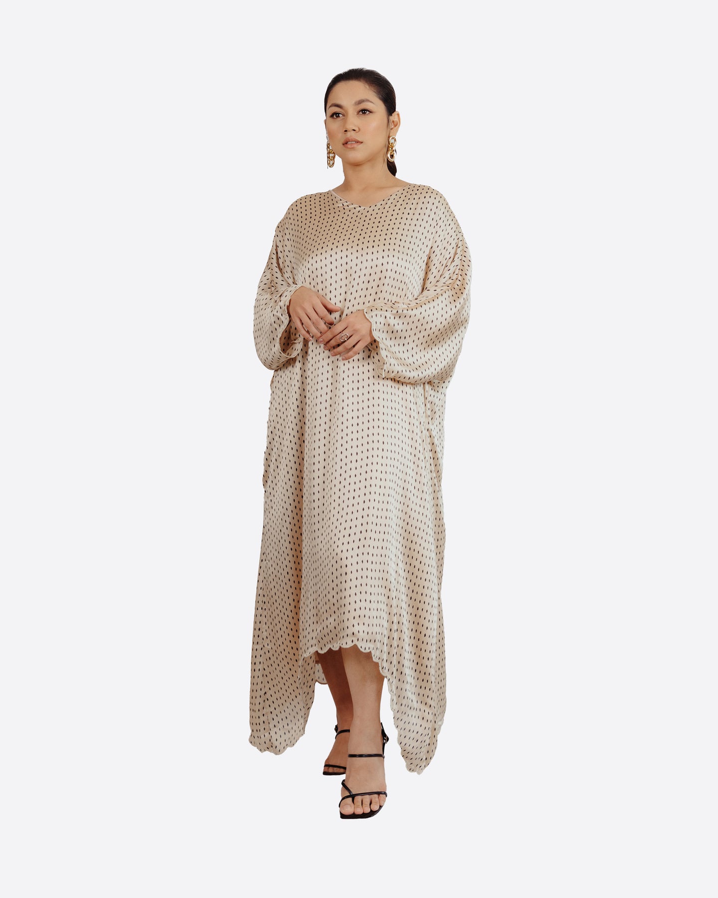 SHE KAFTAN SANTAI CHAMPAGNE PRINT