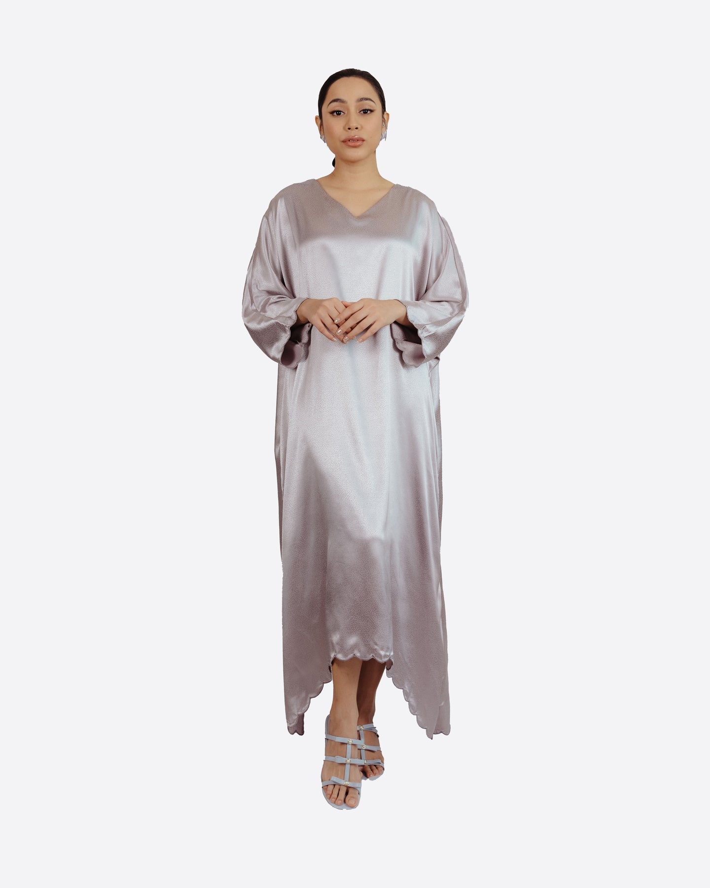 SHE KAFTAN SANTAI METALLIC GREY