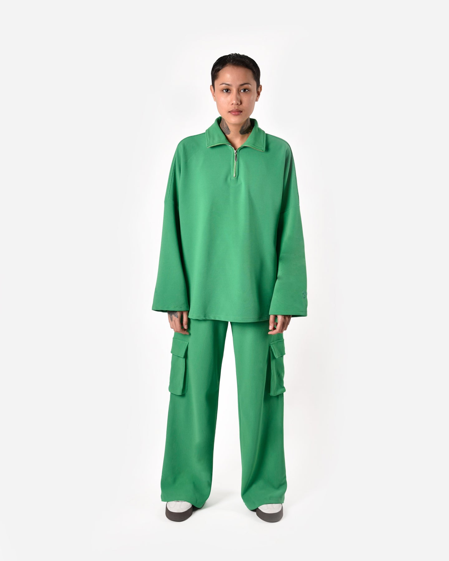 CARGO SWEATSHIRT IN GREEN